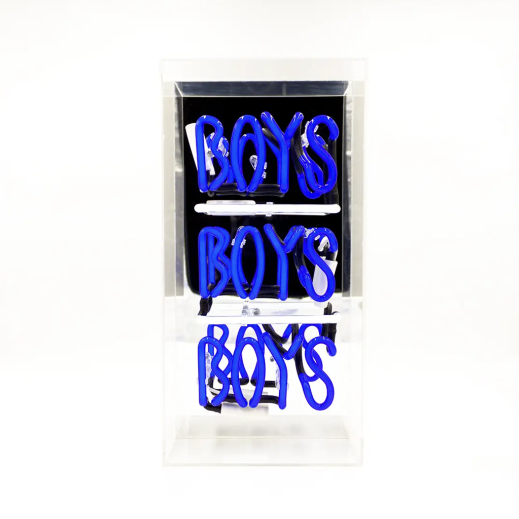 Locomocean Boys Boys Boys Acrylic Box Neon Light