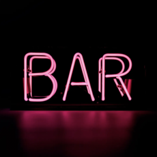 Locomocean Pink Bar Acrylic Box Neon Light