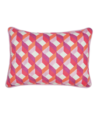 Bombay Duck Pink Trellis Rectangular Embroidered Cushion