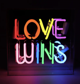 Locomocean Love Wins Acrylic Box Neon Light