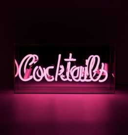 Locomocean Pink Cocktails Acrylic Box Neon Light