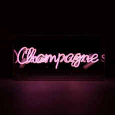 Locomocean Champagne Acrylic Box Neon Light