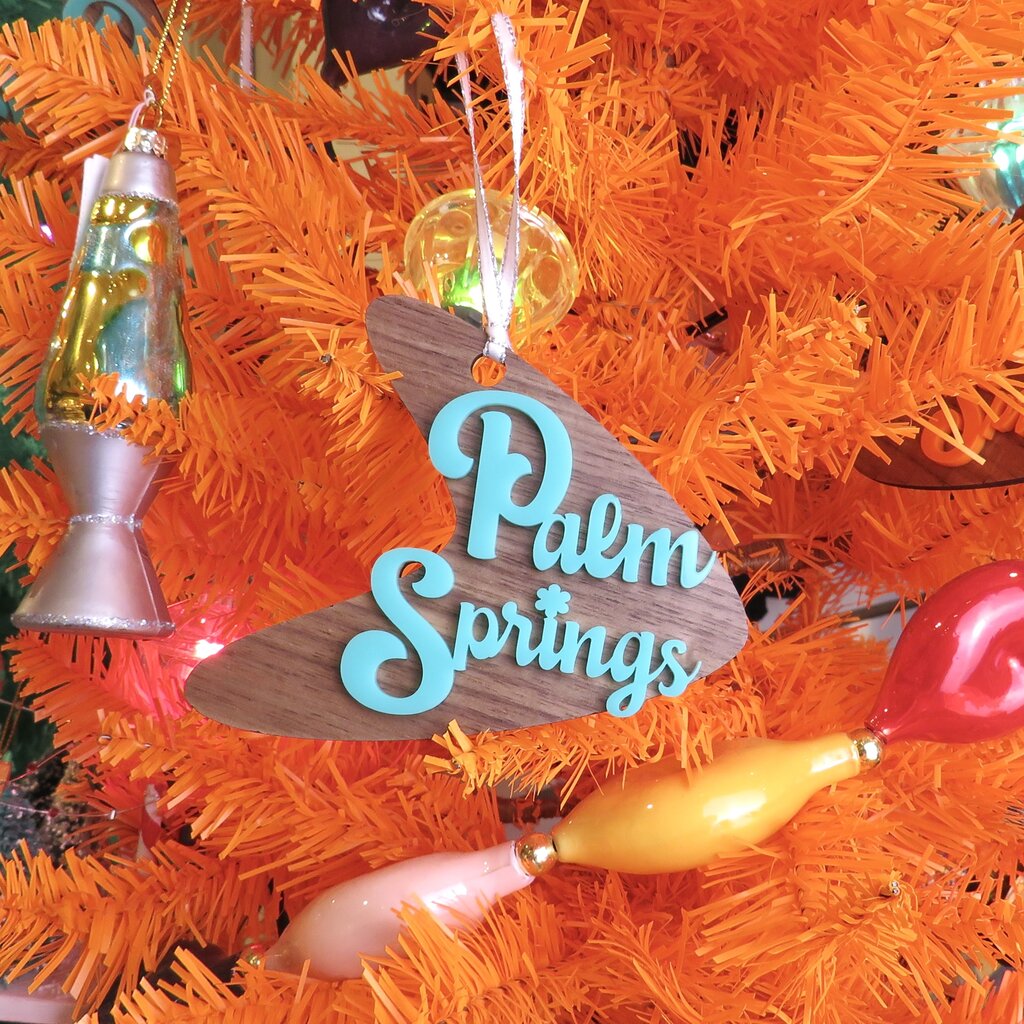 Peepa's Teal and Walnut Palm Springs Ornament