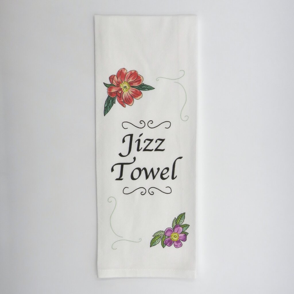 Bad Grandma Jizz tea towel
