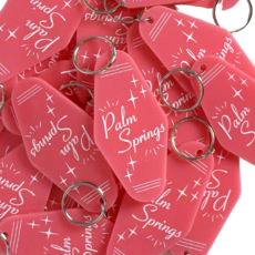 Peepa's Pink Palm Springs Keychain