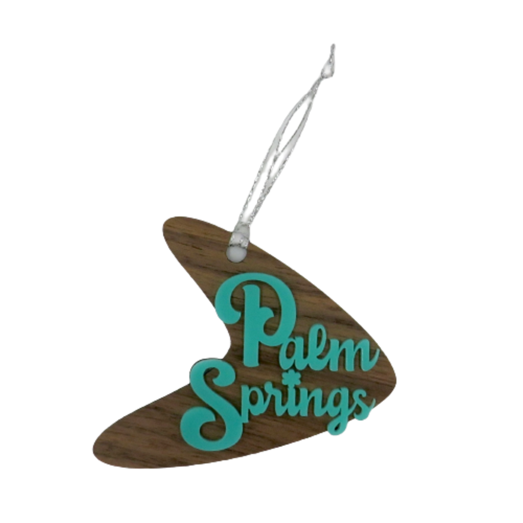 Peepa's Teal and Walnut Palm Springs Ornament