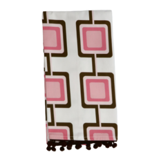 Mod Lounge Paper Co. Mid Mod Retro Square Pink Tea Towel