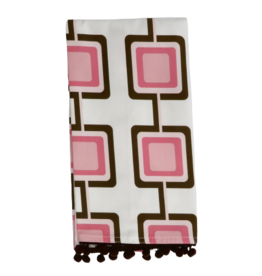 Mod Lounge Paper Co. Mid Mod Retro Square Pink Tea Towel