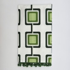Mod Lounge Paper Co. Retro Square Green Mid Century Modern Bar Kitchen Tea Towel