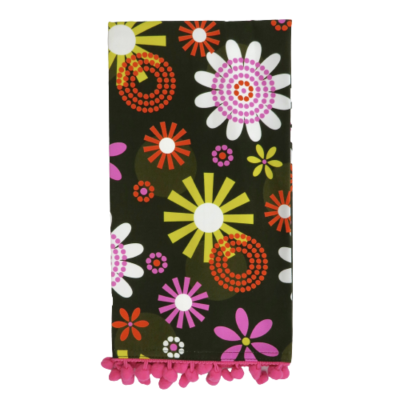 Mod Lounge Paper Co. Groovy Floral Bunch Retro Kitchen Tea Towel