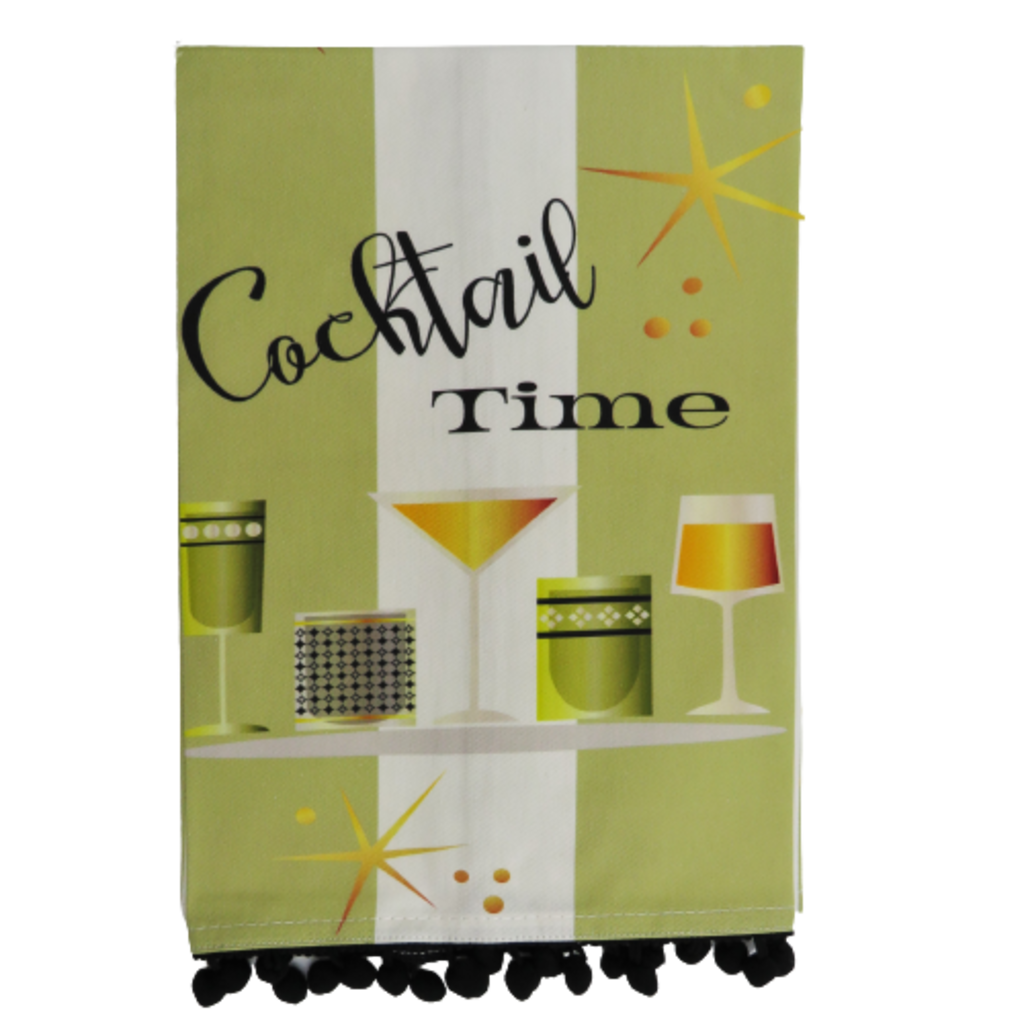 Mod Lounge Paper Co. Vintage Cocktail Time Tea Towel