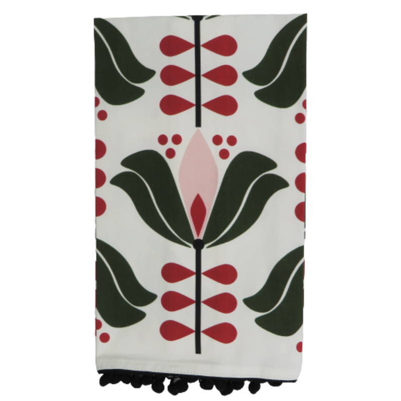 Mod Lounge Paper Co. Mid Mod Lotus Flower Tea Towel