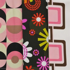 Mod Lounge Paper Co. Pink Circle in Oval Mid Century Modern Tea Towel with Trim