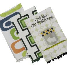 Mod Lounge Paper Co. Retro Square Green Mid Century Modern Bar Kitchen Tea Towel