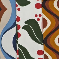 Mod Lounge Paper Co. Mid Mod Amber Circles Tea Towel