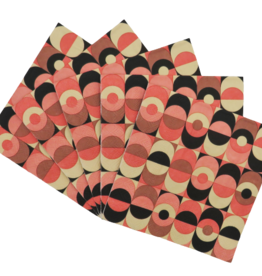 Mod Lounge Paper Co. Mid Mod Circle In Oval Pink Napkin