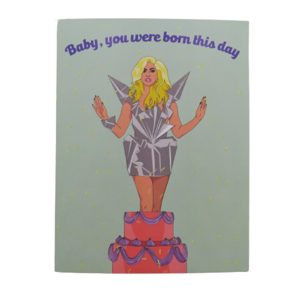 Party Mountain Paper Company Lady Gaga Born This Day Card