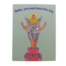 Party Mountain Paper Company Lady Gaga Born This Day Card