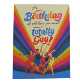 Offensive & Delightful Totally gay 80's Birthday Card