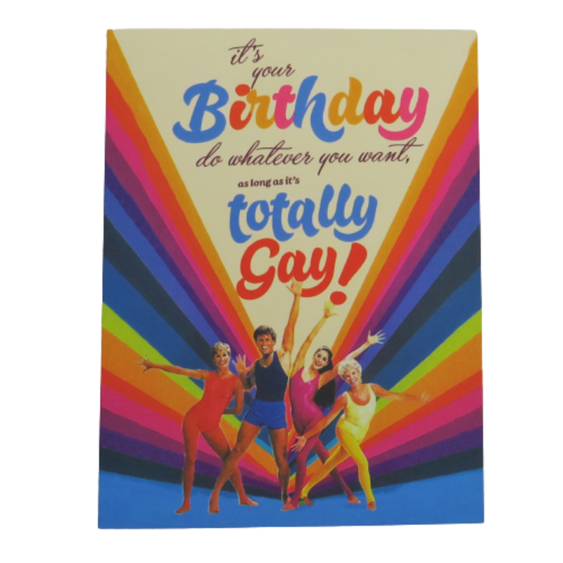 Offensive & Delightful Totally gay 80's Birthday Card