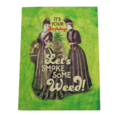 Offensive & Delightful DR03 Let's Smoke Some Weed Birthday Card