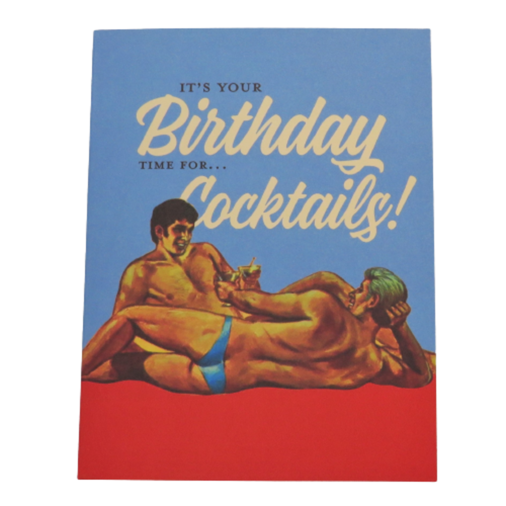 Offensive & Delightful GY14 Time For Birthday Cocktails Card