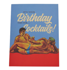 Offensive & Delightful Time For Birthday Cocktails Card
