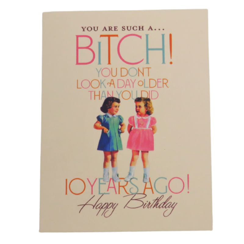 Offensive & Delightful 10 years You Are Such A Bitch Birthday Card