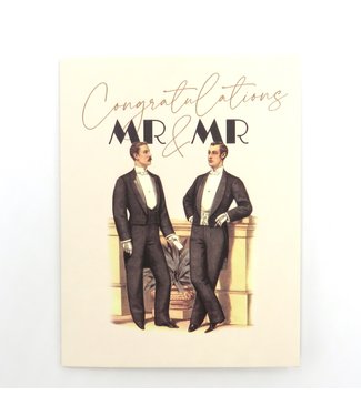 Offensive & Delightful GY21 Vintage Grooms Mr & Mr Wedding Card