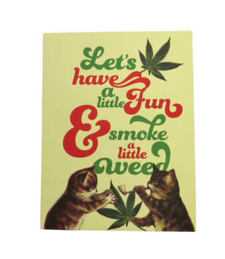 Offensive & Delightful Cats Smoking Weed Card