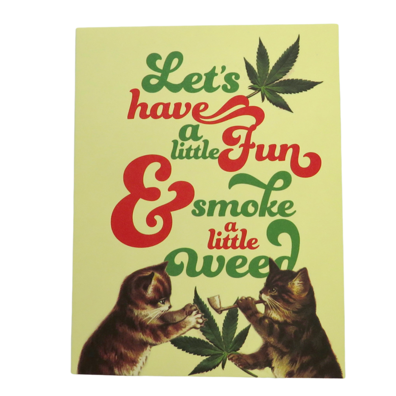 Offensive & Delightful Cats Smoking Weed Card
