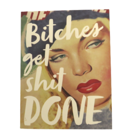 Offensive & Delightful Bitches Get Shit Done Card
