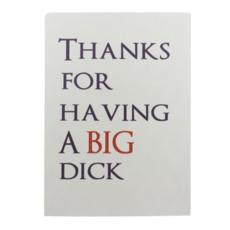 Crimson & Clover Thanks For Having A Big Dick Card