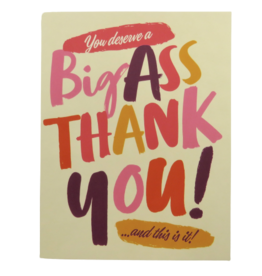 Offensive & Delightful Big Ass Thank You Card