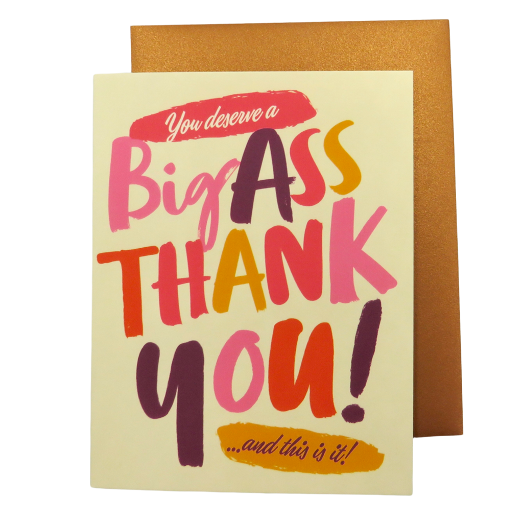 Offensive & Delightful TX43 Big Ass Thank You Card