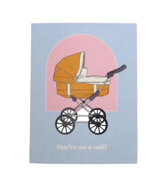 Party Mountain Paper Company Mom On A Roll New Baby Card