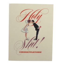 Offensive & Delightful Holy Shit wedding card