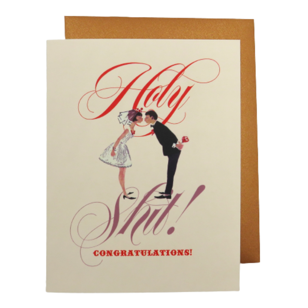 Offensive & Delightful LV86 Holy Shit Wedding Card