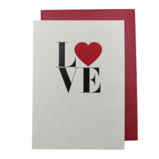 Design With Heart LV04 Love Red Heart Card