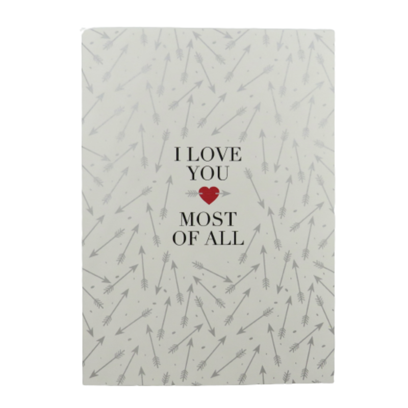 Design With Heart LV07 I Love You Most Of All Love Card