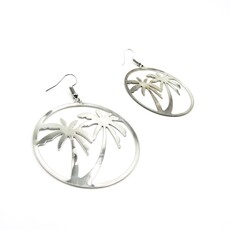Peepa's Accessories Silver Palm Tree Earrings