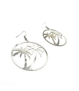 Peepa's Silver Palm Tree Earrings