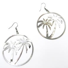 Peepa's Accessories Silver Palm Tree Earrings