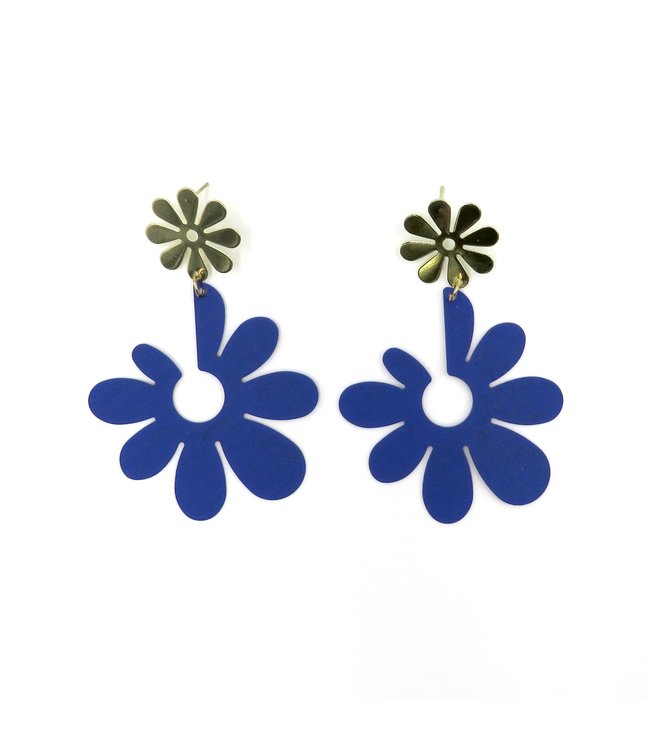 Peepa's Hippie Blue Flower Earring