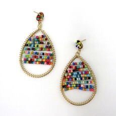 Peepa's Accessories Teardrop Beaded Earrings