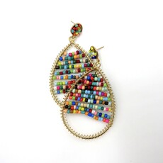 Peepa's Accessories Teardrop Beaded Earrings