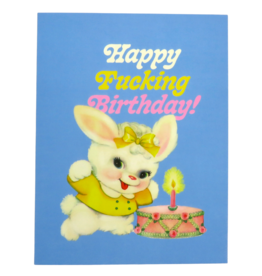 Offensive & Delightful Bunny Happy Fucking Brithday Card