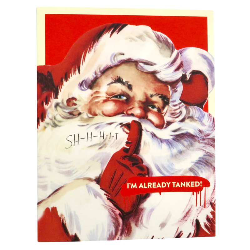 Offensive & Delightful Santa Tanked Card