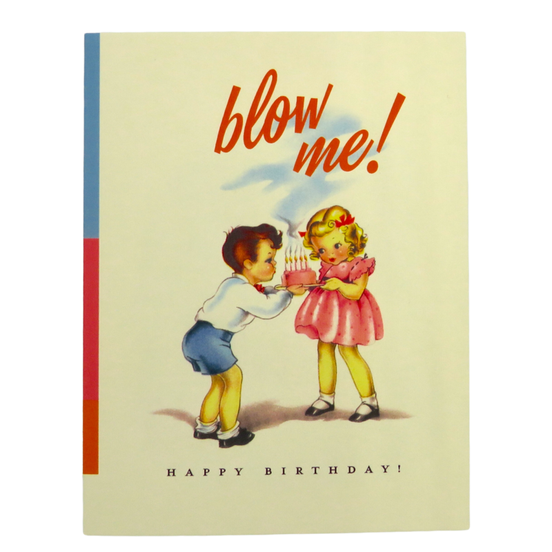 Offensive & Delightful Blow Me Cake Birthday Card