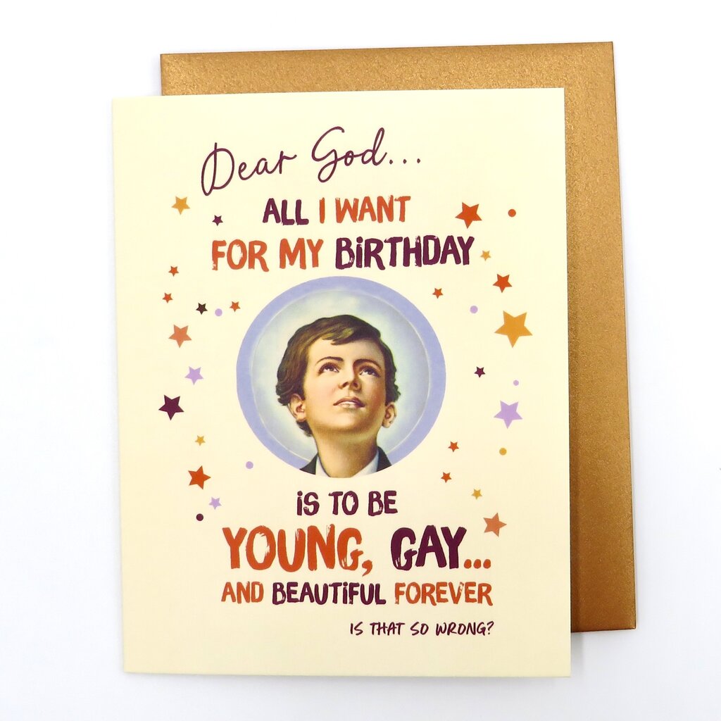 Offensive & Delightful GY12 Gay Forever Birthday Card